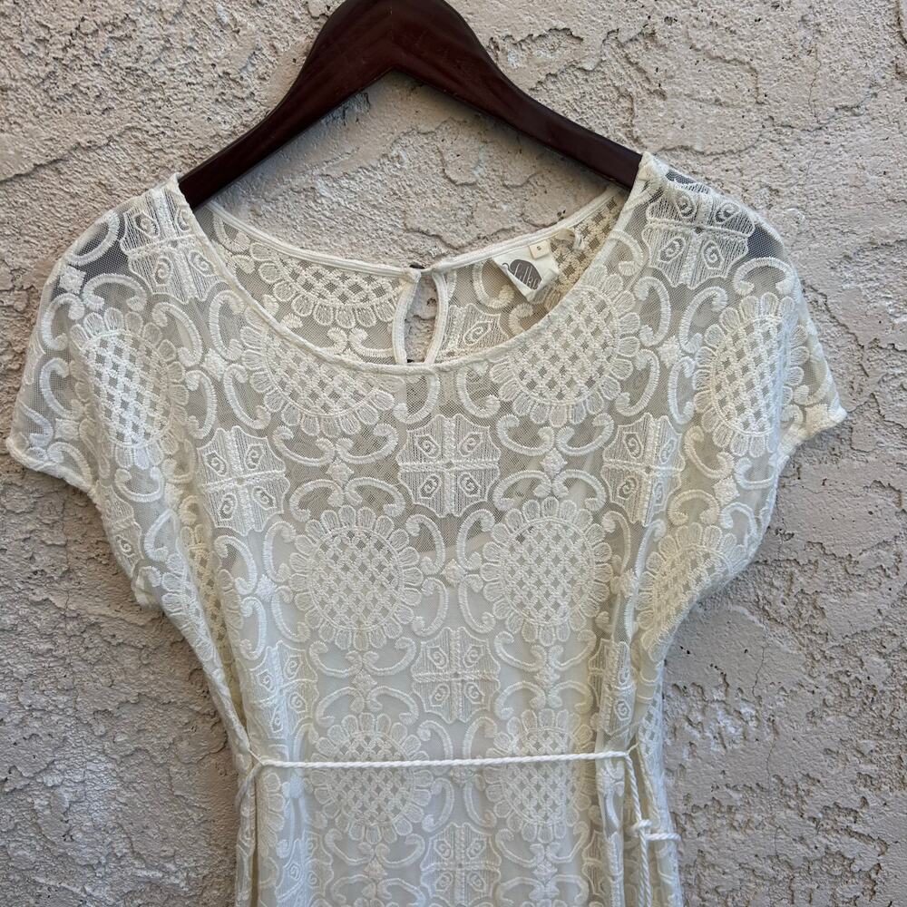 Anthropologie Lilka Cream Lace Dress - Picture 6 of 7